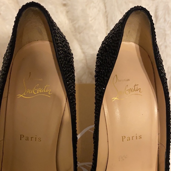 ❌ SOLD❌ Black Swarovski Crystal. Christian Louboutin Fifi Strass! - Picture 8 of 10